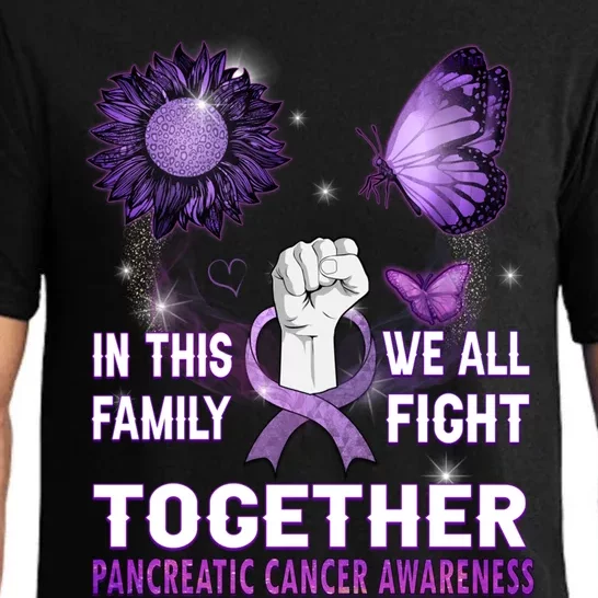 Pancreatic Cancer Awareness In This Family We Fight Together Cool Gift Pajama Set