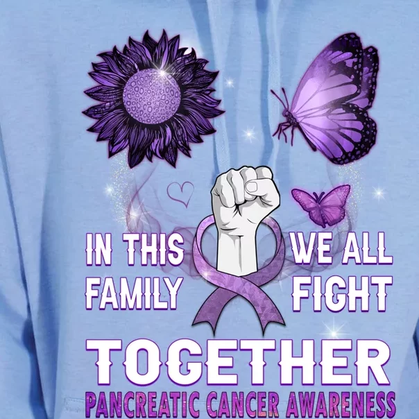 Pancreatic Cancer Awareness In This Family We Fight Together Cool Gift Unisex Surf Hoodie