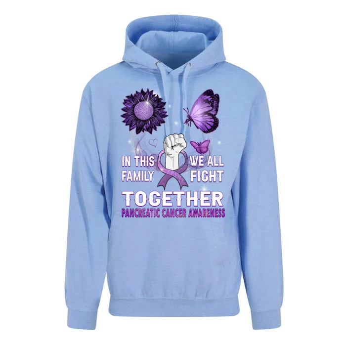 Pancreatic Cancer Awareness In This Family We Fight Together Cool Gift Unisex Surf Hoodie