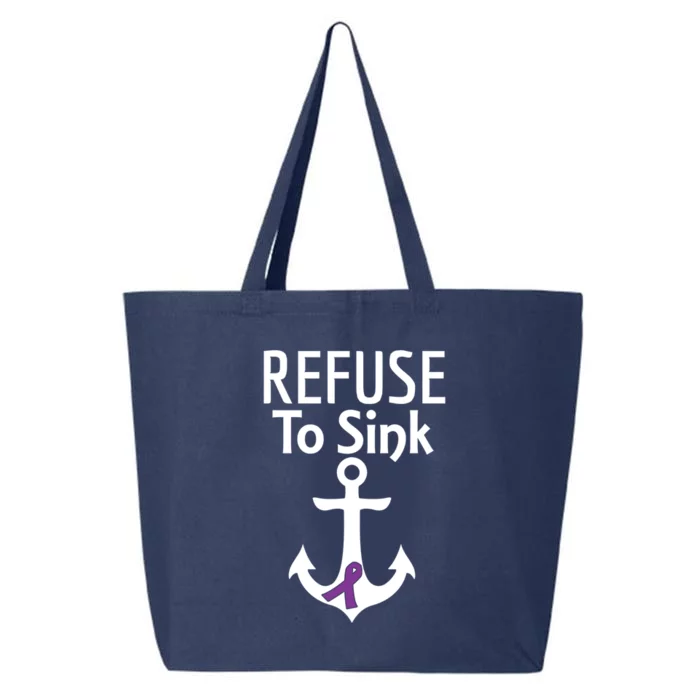 Pancreatic Cancer Awareness Refuse To Sink Fighter Gift 25L Jumbo Tote