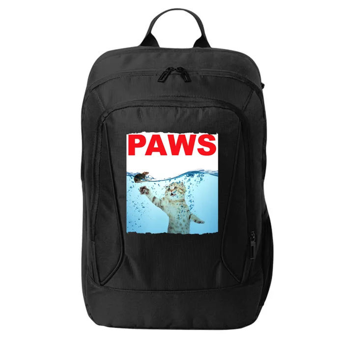 Paws Cat And Mouse Top, Cute Funny Cat Lover Paro City Backpack