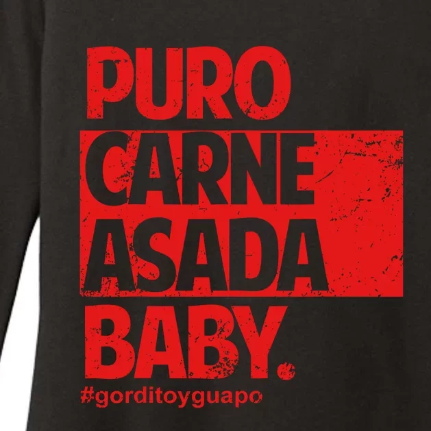 Puro Carne Asada Gorditoyguapo Womens CVC Long Sleeve Shirt