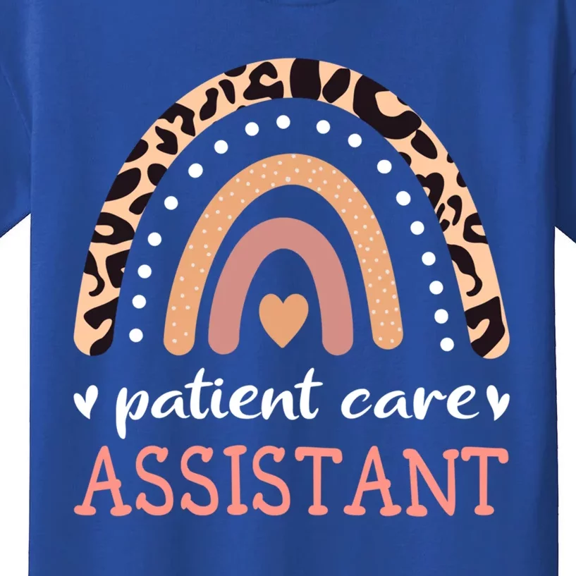 Patient Care Assistant Leopard Rainbow Nurse Pca Cool Gift Kids T-Shirt