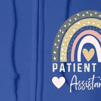 Patient Care Assistant Rainbow Nurse Pca Patient Care Worker Funny Gift Full Zip Hoodie