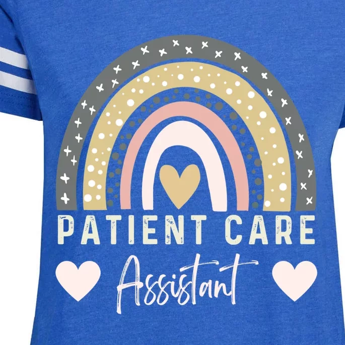 Patient Care Assistant Rainbow Nurse Pca Patient Care Worker Funny Gift Enza Ladies Jersey Football T-Shirt