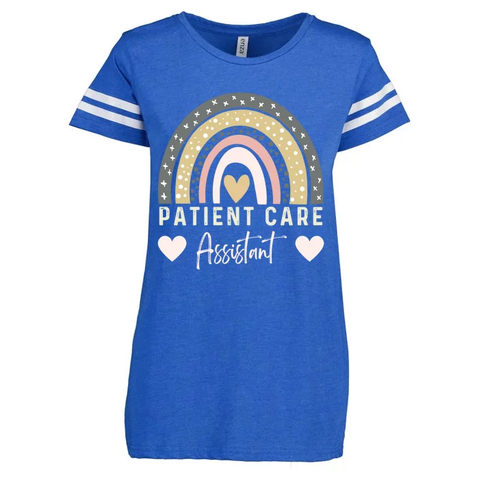 Patient Care Assistant Rainbow Nurse Pca Patient Care Worker Funny Gift Enza Ladies Jersey Football T-Shirt