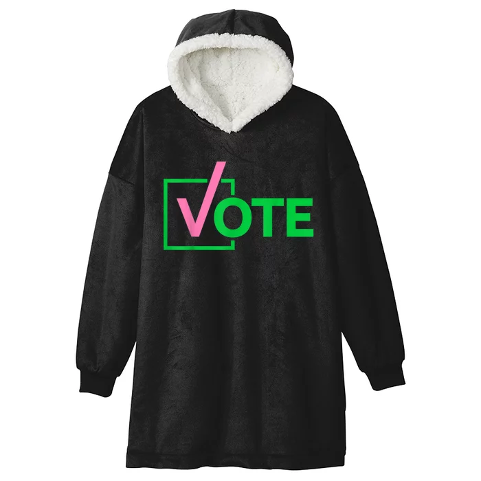 Pretty Cute Aka Vote Hooded Wearable Blanket