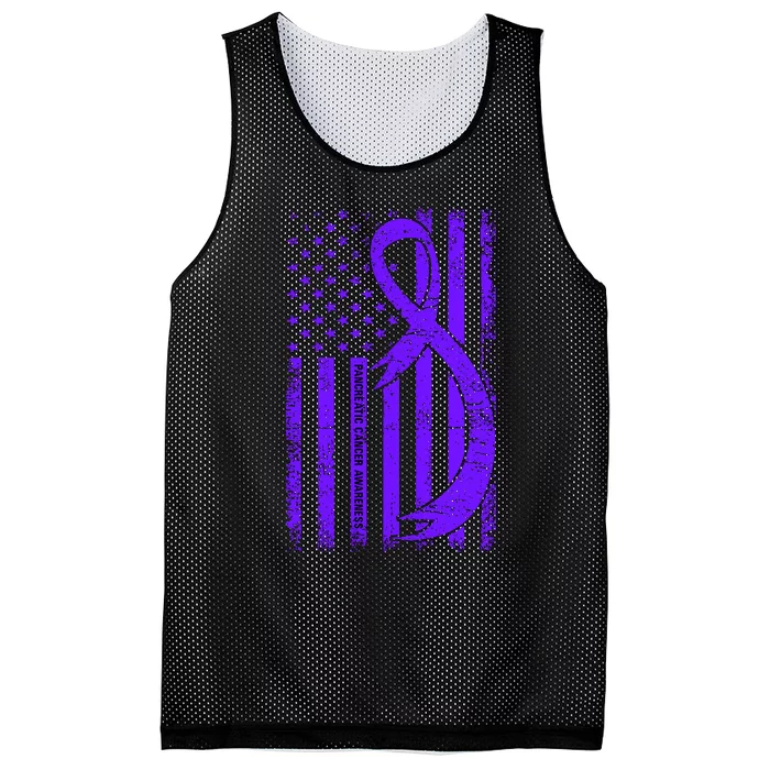 Pancreatic Cancer Awareness T Mesh Reversible Basketball Jersey Tank