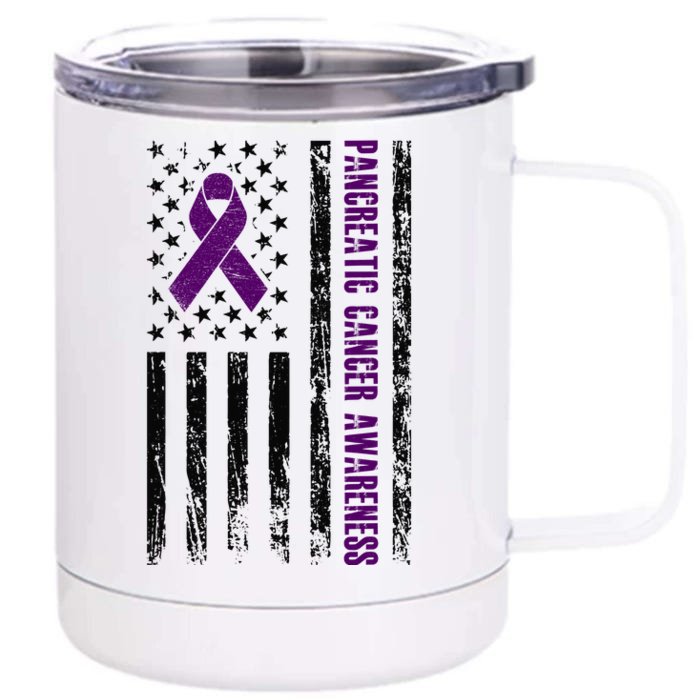 Pancreatic Cancer Awareness Front & Back 12oz Stainless Steel Tumbler Cup