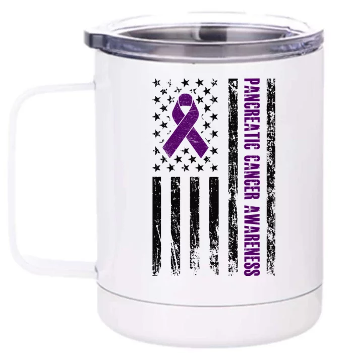 Pancreatic Cancer Awareness Front & Back 12oz Stainless Steel Tumbler Cup