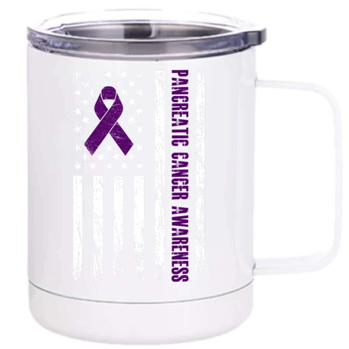 Pancreatic Cancer Awareness Front & Back 12oz Stainless Steel Tumbler Cup