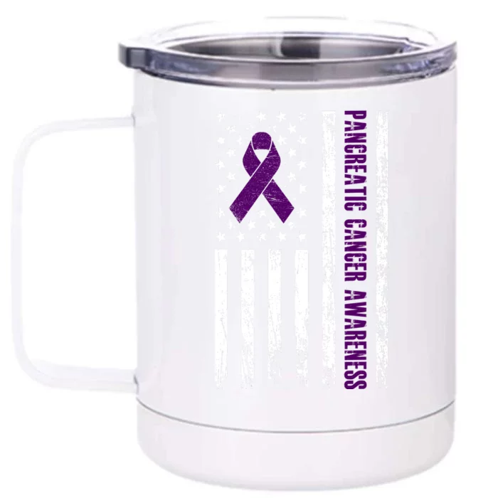 Pancreatic Cancer Awareness Front & Back 12oz Stainless Steel Tumbler Cup