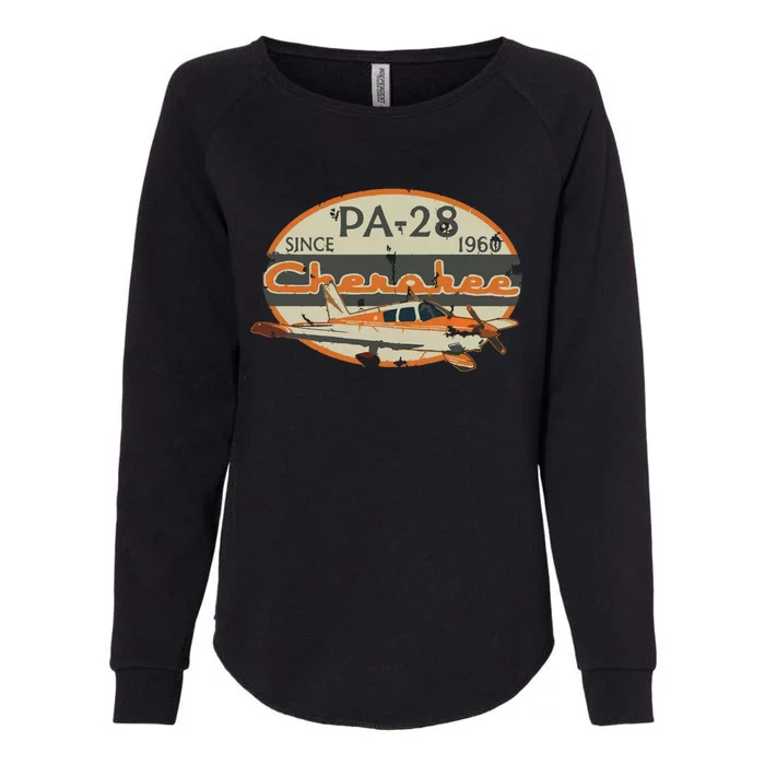 PA28 Cherokee Airplane Since 1960 Retro Vintage Pilot Tee Womens California Wash Sweatshirt