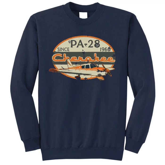 PA28 Cherokee Airplane Since 1960 Retro Vintage Pilot Tee Tall Sweatshirt