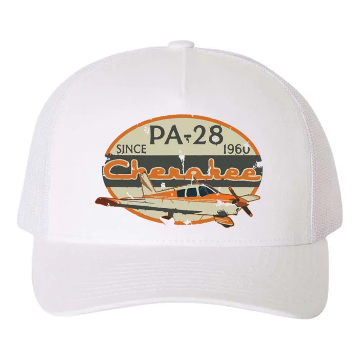 PA28 Cherokee Airplane Since 1960 Retro Vintage Pilot Tee Yupoong Adult 5-Panel Trucker Hat