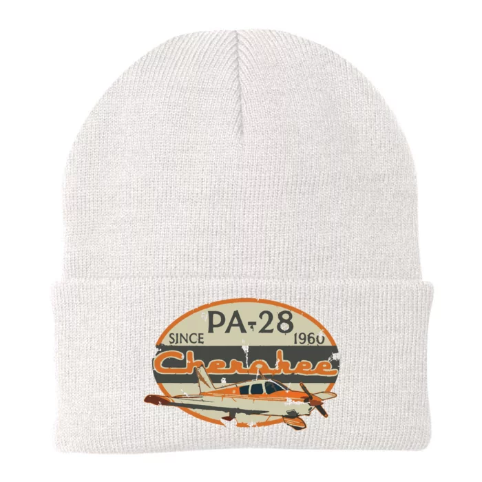 PA28 Cherokee Airplane Since 1960 Retro Vintage Pilot Tee Knit Cap Winter Beanie