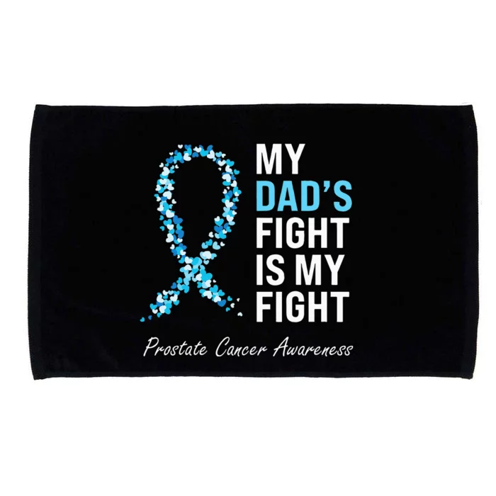 Prostate Cancer Awareness Light Blue Ribbon Dad Survivor Microfiber Hand Towel