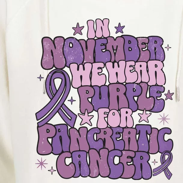 Pancreatic Cancer Awareness Month Womens Funnel Neck Pullover Hood