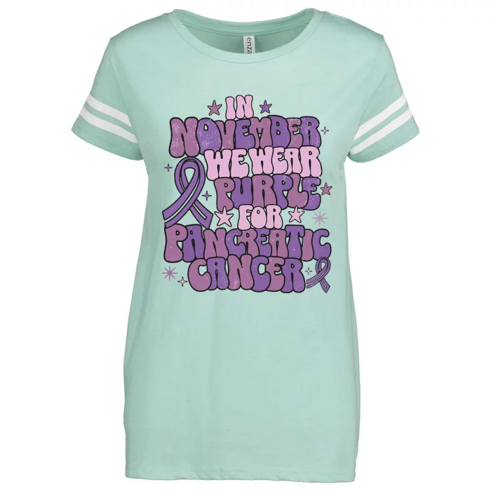 Pancreatic Cancer Awareness Month Enza Ladies Jersey Football T-Shirt