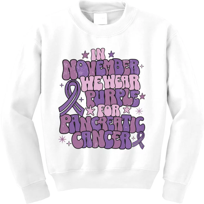 Pancreatic Cancer Awareness Month Kids Sweatshirt