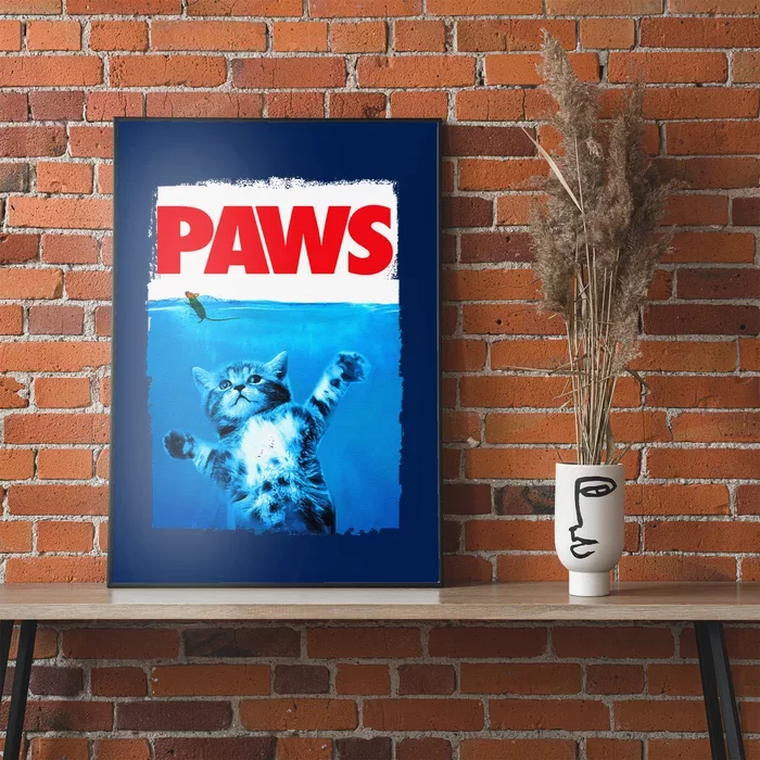 Paws Cat And Mouse Top Cute Funny Cat Lover Parody Poster