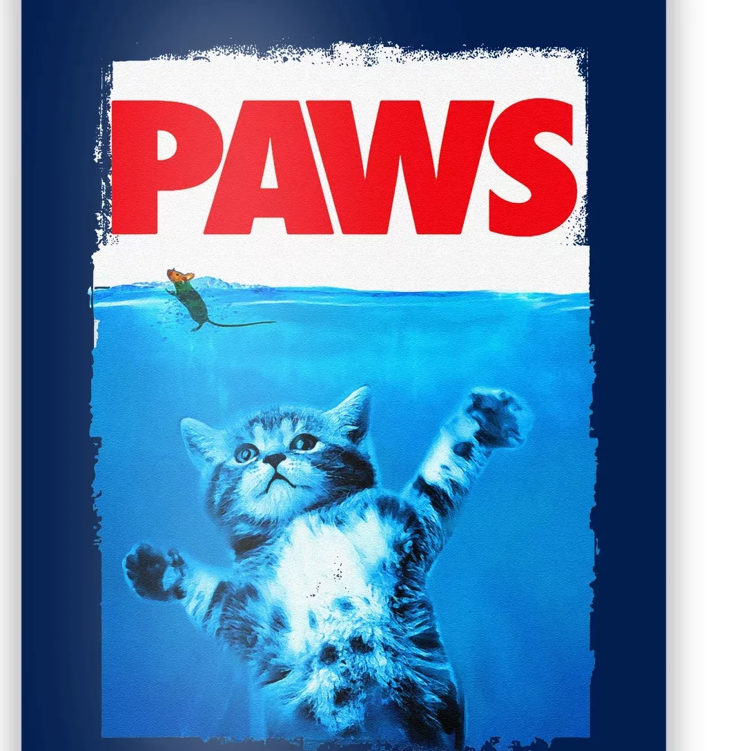 Paws Cat And Mouse Top Cute Funny Cat Lover Parody Poster