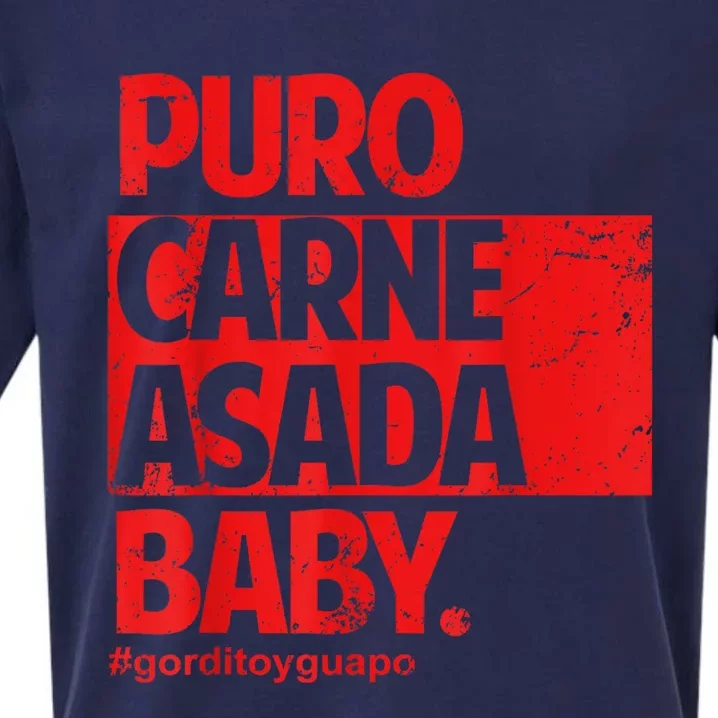 Puro Carne Asada #Gorditoyguapo Sueded Cloud Jersey T-Shirt