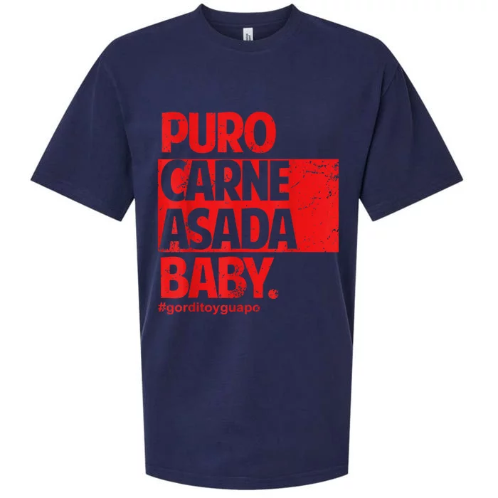 Puro Carne Asada #Gorditoyguapo Sueded Cloud Jersey T-Shirt