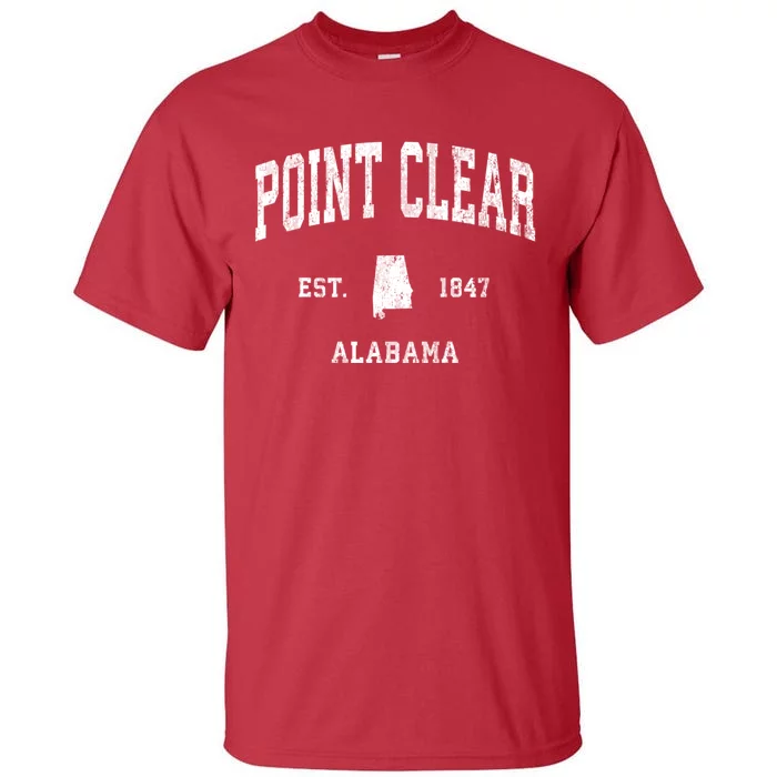 Point Clear Alabama Al Vintage Athletic Sports Tall T-Shirt