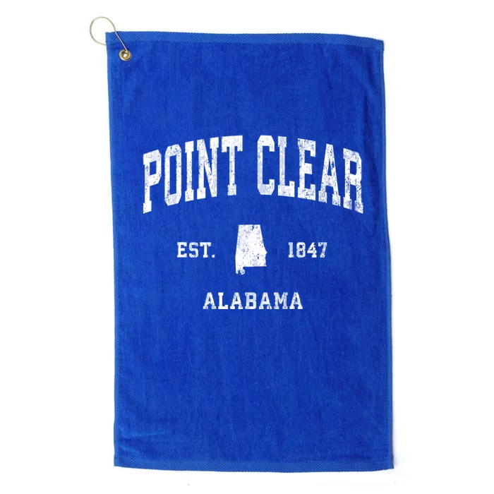 Point Clear Alabama Al Vintage Athletic Sports Platinum Collection Golf Towel