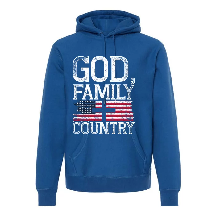 Patriotic Christian American Pride Christianity Faith Prayer Meaningful Gift Premium Hoodie