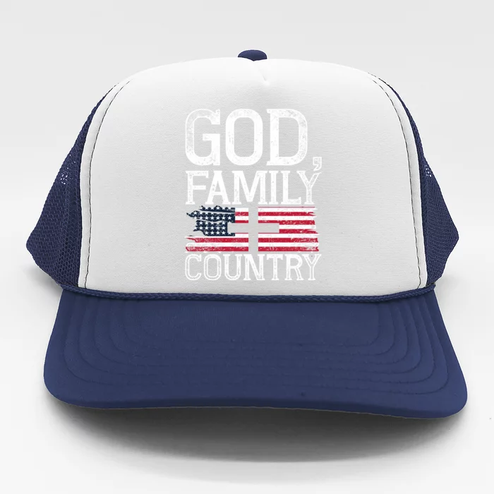 Patriotic Christian American Pride Christianity Faith Prayer Meaningful Gift Trucker Hat