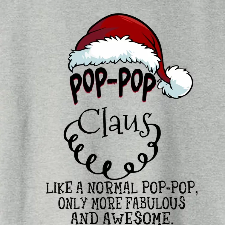 Poppop Claus Awesome Happy New Santa Claus Christmas Gift Women's Crop Top Tee