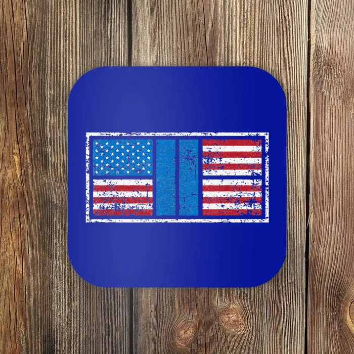 Pickleball Court American Flag USA Pride Love Patriotic Coaster