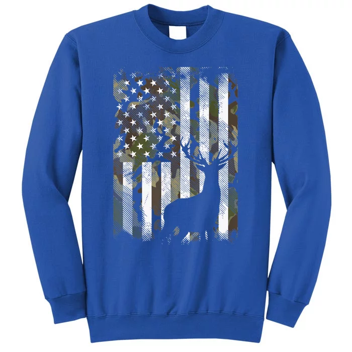 Patriotic Camo American Flag Deer Hunter Hunting Cute Gift Sweatshirt