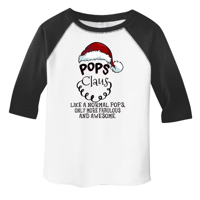 Pops Claus Awesome Happy New Santa Claus Christmas Gift Toddler Fine Jersey T-Shirt