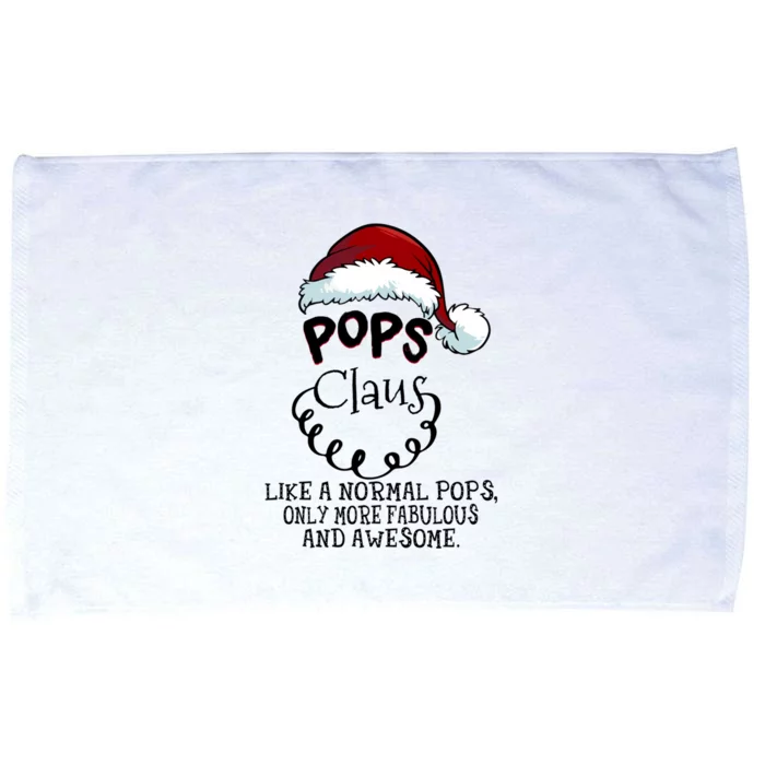 Pops Claus Awesome Happy New Santa Claus Christmas Gift Microfiber Hand Towel