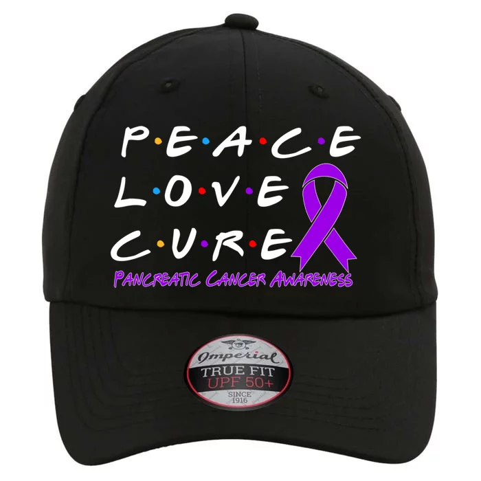 Pancreatic Cancer Awareness Peace Love Cure Meaningful Gift The Original Performance Cap