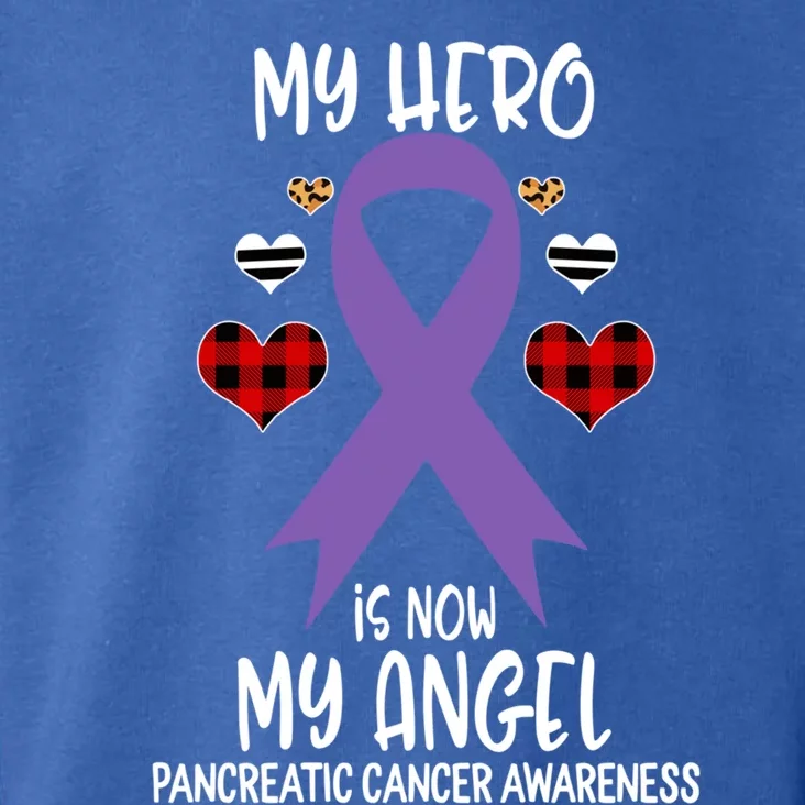 Pancreatic Cancer Awareness Remembrance Hero Is Now My Angel Meaningful Gift Toddler Hoodie