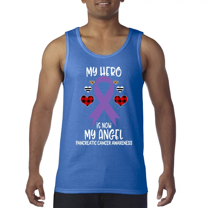 Pancreatic Cancer Awareness Remembrance Hero Is Now My Angel Meaningful Gift Tank Top