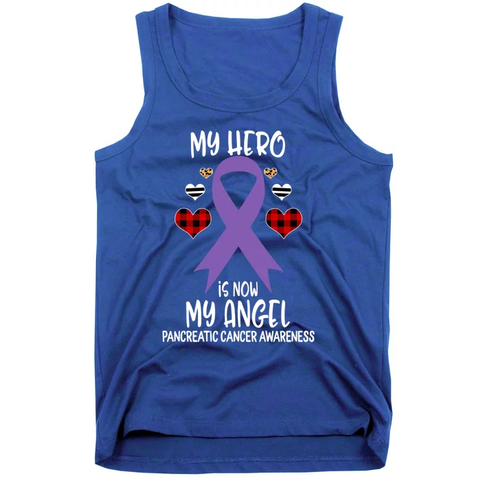 Pancreatic Cancer Awareness Remembrance Hero Is Now My Angel Meaningful Gift Tank Top