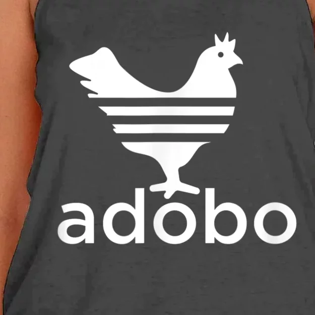 Philippine Chicken Adobo Filipino Best Cuisine Food Women's Knotted Racerback Tank