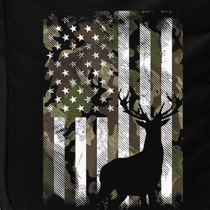 Patriotic Camo American Flag Deer Hunter Hunting Cute Gift Impact Tech Backpack