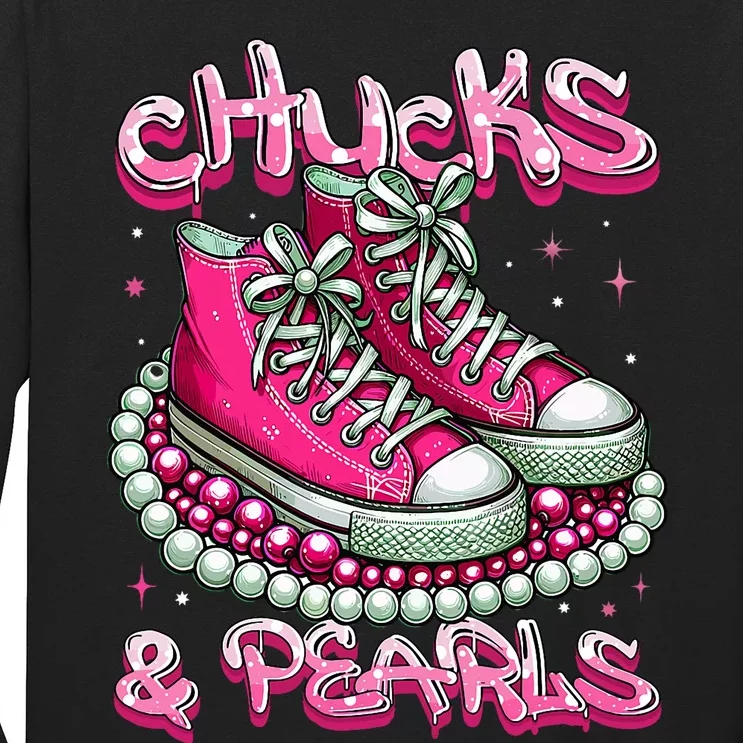 P.I.N.K Chucks And Pearls Women 2024 Long Sleeve Shirt