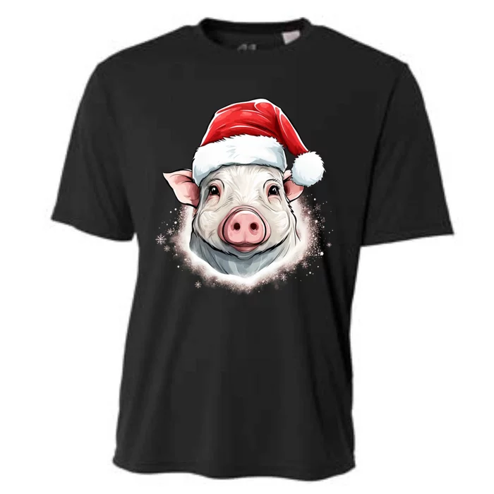 Pig Christmas Animal Lovers Gift Xmas Funny Gift Cooling Performance Crew T-Shirt