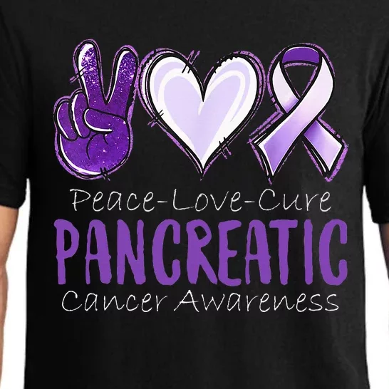 Pancreatic Cancer AwarenessPeace Love Cure Pajama Set