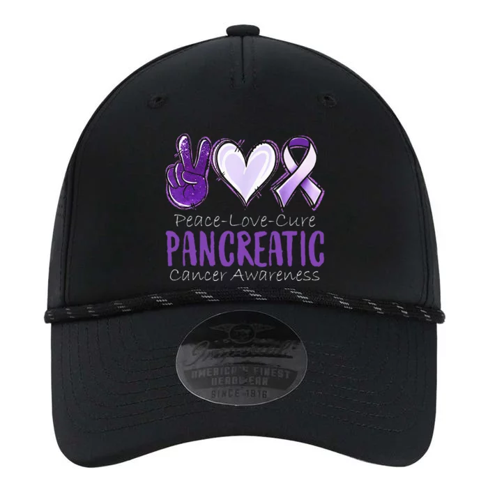 Pancreatic Cancer AwarenessPeace Love Cure Performance The Dyno Cap