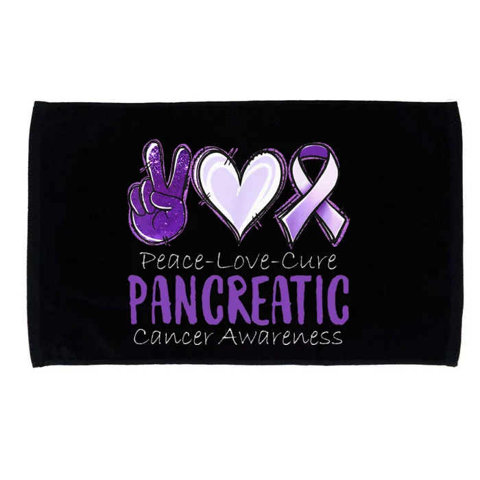 Pancreatic Cancer AwarenessPeace Love Cure Microfiber Hand Towel