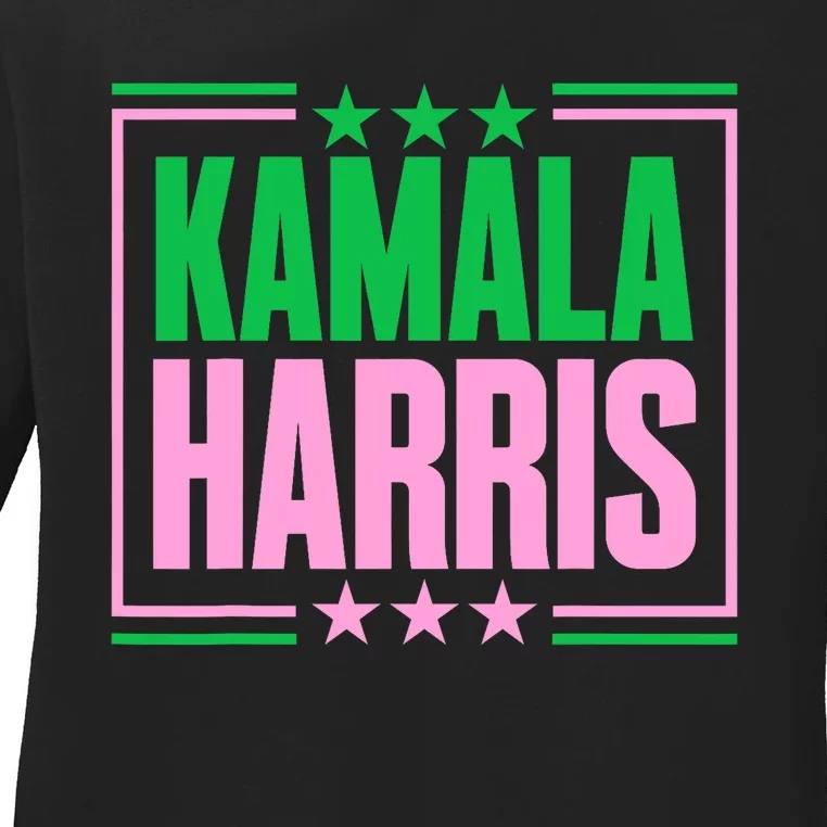 Pretty Cute Aka Kamala Harris 2024 Im With Her Kamala Ladies Long Sleeve Shirt