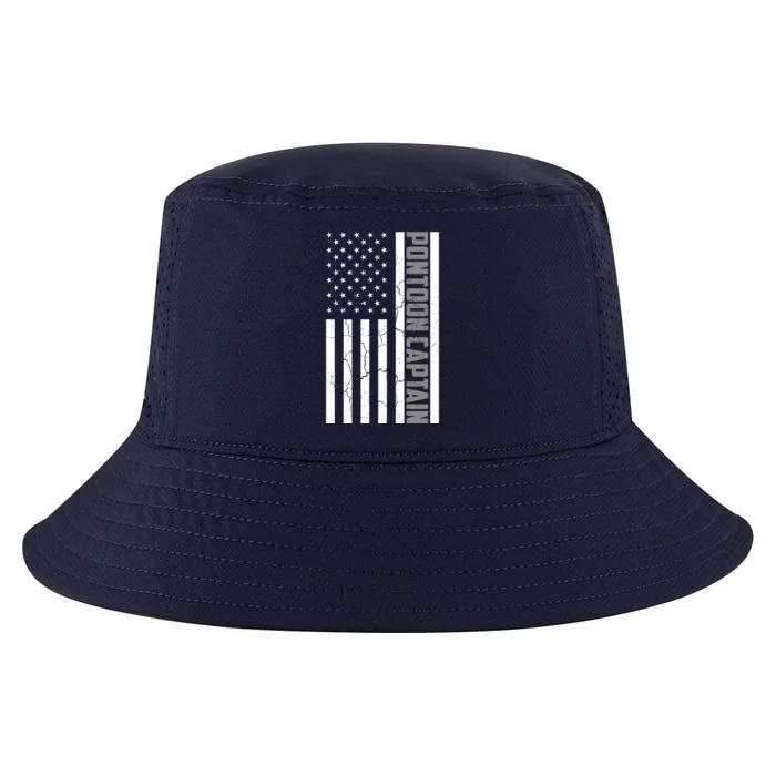 Pontoon Captain American Flag Pontooning Pontoon Boating Cool Comfort Performance Bucket Hat